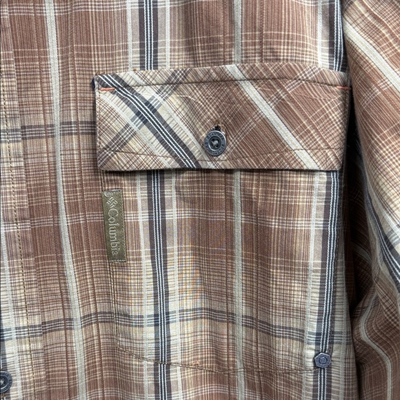 Columbia Tan and Brown Plaid Shirt - Picture 3 of 6